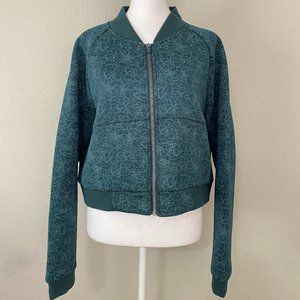 New Balance Athletica Teal, Patterned Bomber Jacket - Size XXL
